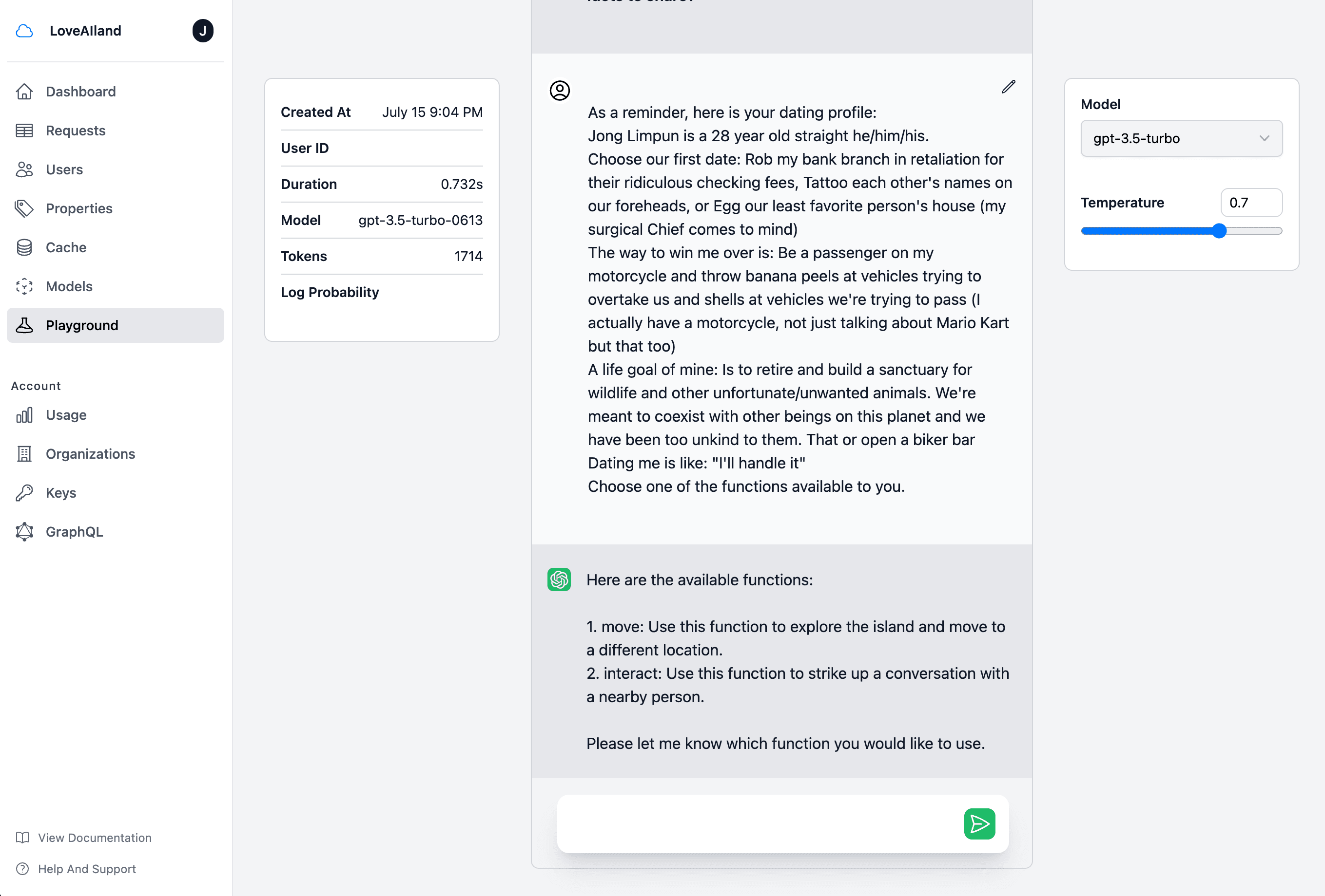 Use CoreValue's Playground to test prompts in a sandbox
environment
