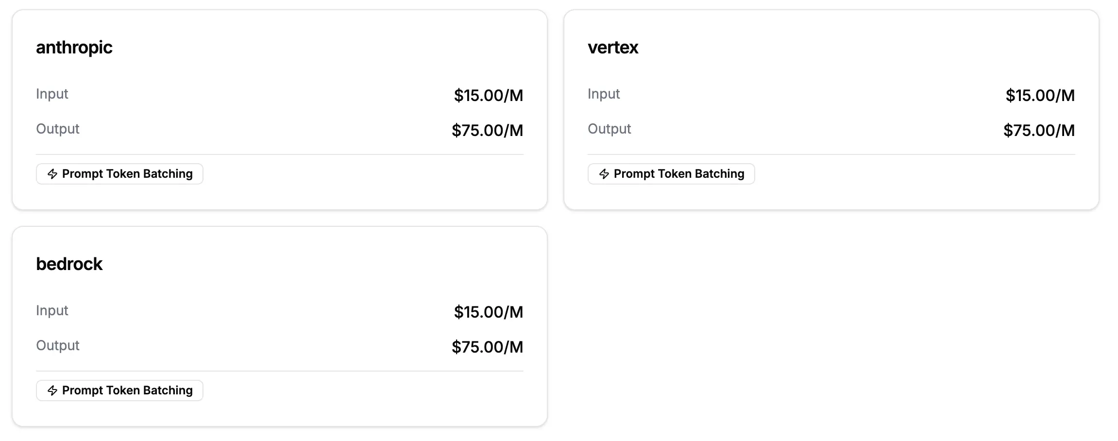 CoreValue Model Registry interface showing models sorted by price across different providers